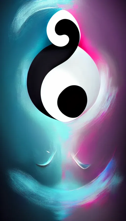 Prompt: Abstract representation of ying Yang concept, by ROSS tran