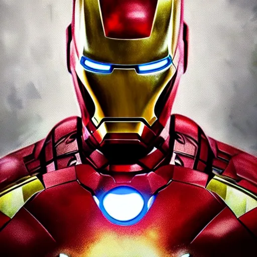 Image similar to photoshop art wallpaper photorealistic shockingly amazing portrait of Iron Man extremely detailed, made by wlop and maxwell boas