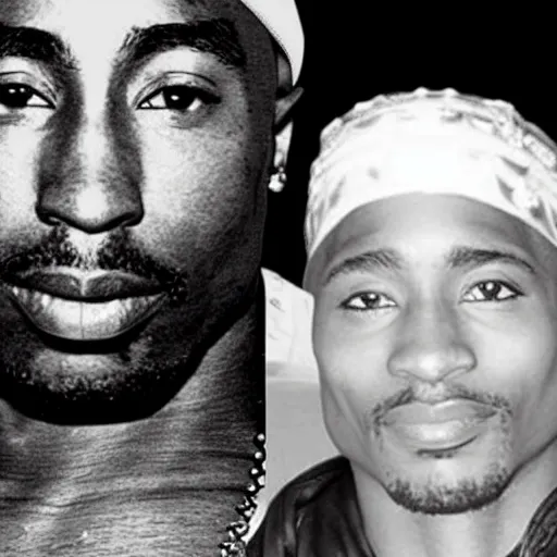 Image similar to tupac at age 5 0