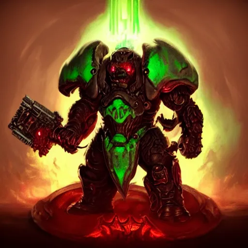 Prompt: imp from Doom eternal in style of Heluva boss