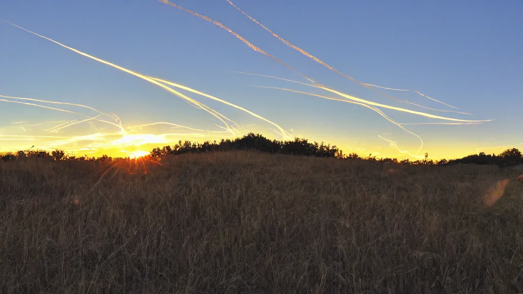 Image similar to golden hour contemptible complex polygon contrail