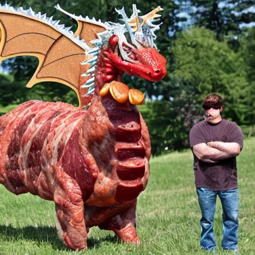 Prompt: meat dragon