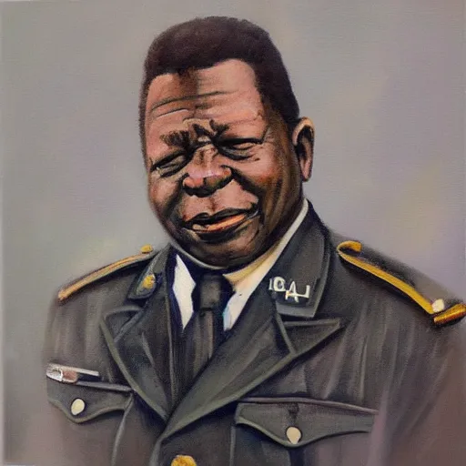 Prompt: “Oil painting of BB King as a World War 1 general, 4k”