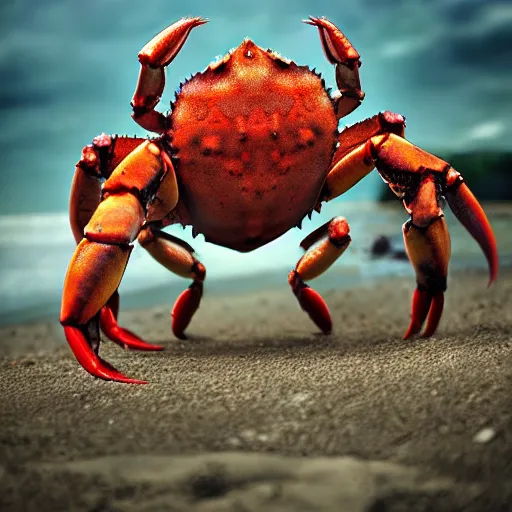 Prompt: crab monster, jrpg, photography