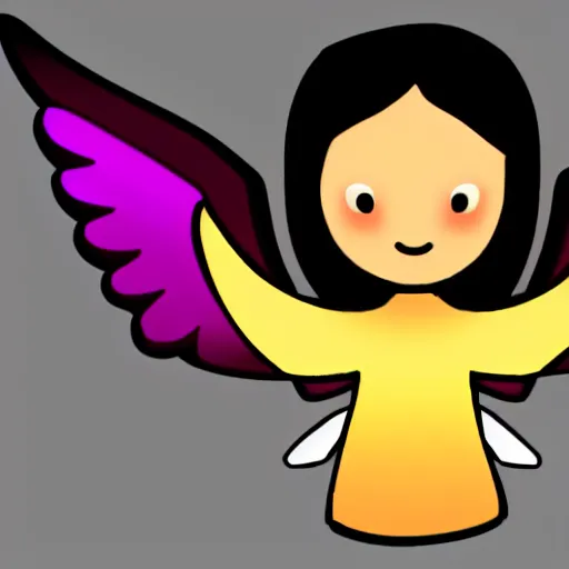 Prompt: angel emoji clipart design