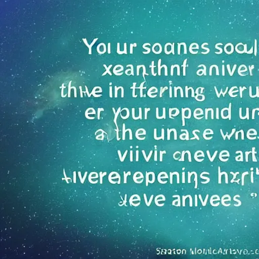 Image similar to You as a conscious soul who's aware of the universe is experiencing something you've never experienced before.