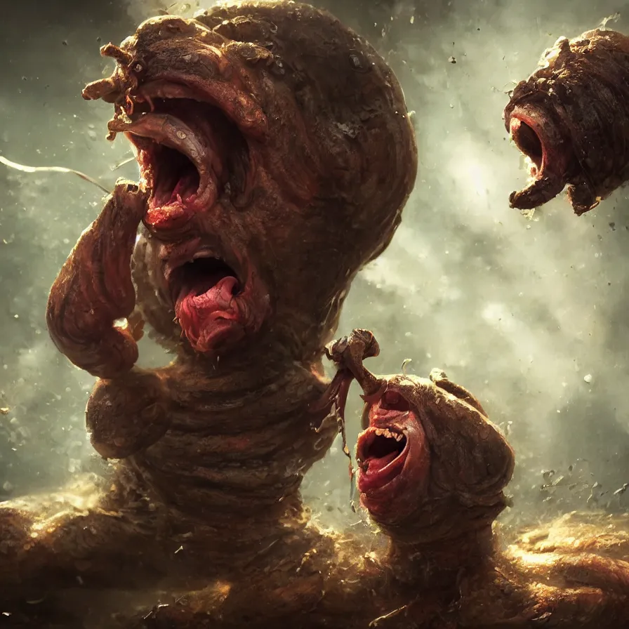 Image similar to an angry man shouting at a snail, photo realistic moody lighting, atmosphere, glow, detailed, intricate, full of colour, cinematic lighting, trending on artstation, 4 k, hyperrealistic, focused, extreme details, cinematic, masterpiece