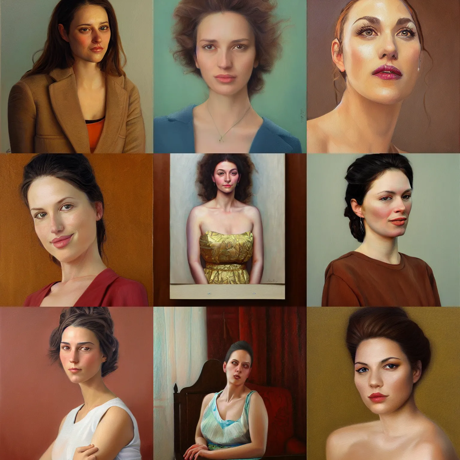 Prompt: a portrait painting of Jena Friedman by arsen kurbanov