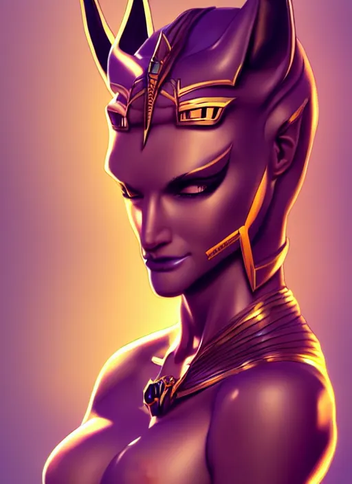 Image similar to pretty woman wearing an anubis themed outfit, highly detailed, artgerm style, artstation, soft light, sharp focus, illustration, character design, concept art