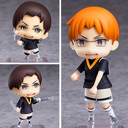 Prompt: tanaka from haikyu as an anime nendoroid of, detailed product photo