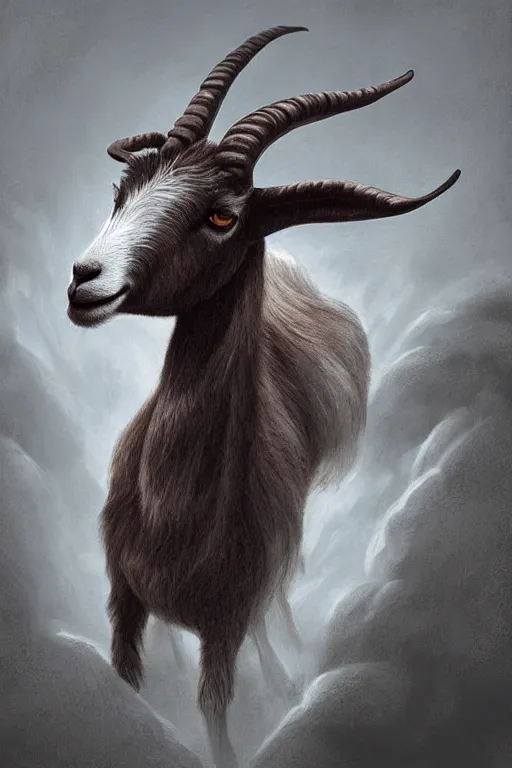 Image similar to illustration of a goat, art by lixin yin