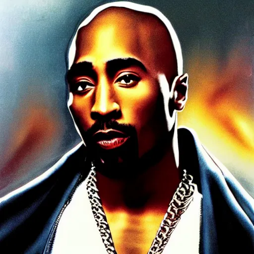 Prompt: tupac on starwars movie poster 1 9 7 9