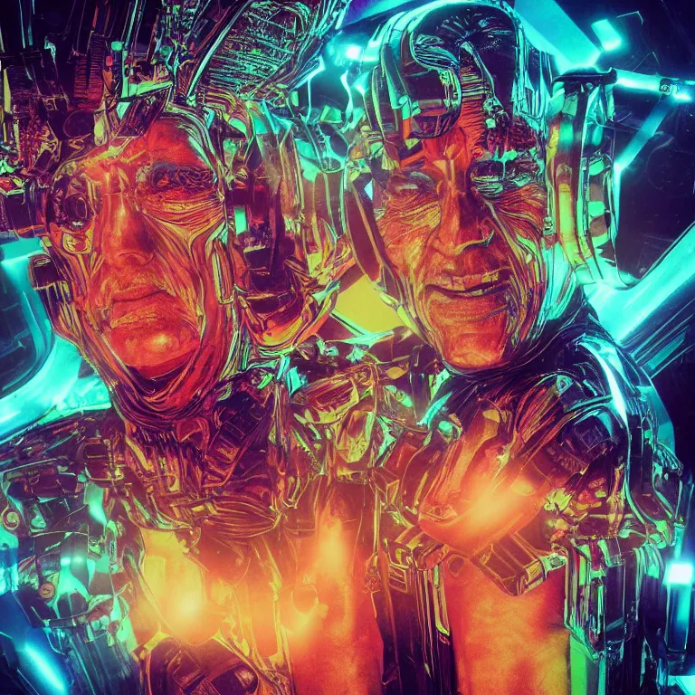 Prompt: octane render portrait by wayne barlow and carlo crivelli and glenn fabry, a strange psychedelic colorful 1 9 7 0's sci - fi action hero inside a futuristic prison cell, light beams, cinema 4 d, ray traced lighting, very short depth of field, bokeh