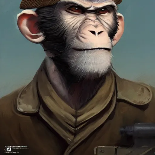 Prompt: portrait of a monkey putin in team fortress 2 style, epic, tragic, military art, fantasy, dieselpunk, hd shot, digital portrait, beautiful, artstation, comic style, by artgerm, guy denning, jakub rozalski, magali villeneuve and charlie bowater