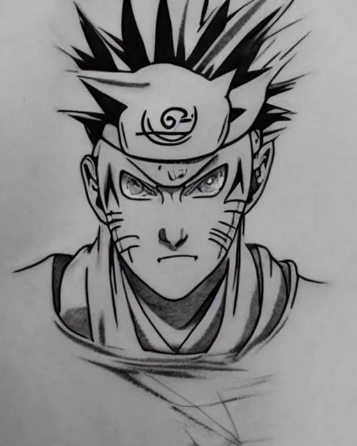 Naruto Half Demon, Pencil drawing I did of Naruto in his ha…