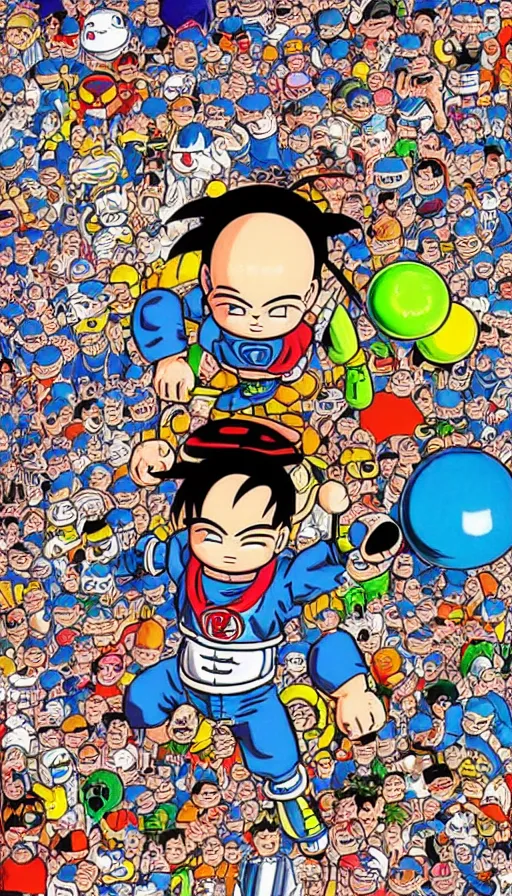 Image similar to techno artwork, by akira toriyama