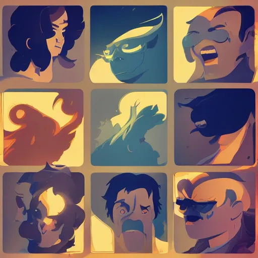 Image similar to face icon stylized minimalist the poseidon adventure 1 9 7 2, loftis, cory behance hd by jesper ejsing, by rhads, makoto shinkai and lois van baarle, ilya kuvshinov, rossdraws global illumination