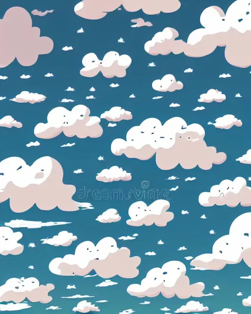 Image similar to cloudy sky vector illustration in anime style