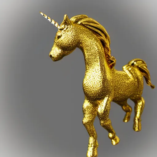 Prompt: gold rainbow unicorn horse god, bokeh, godrays, photorealistic, hyper realistic