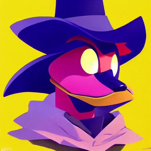 Image similar to face icon stylized minimalist darkwing duck, loftis, cory behance hd by jesper ejsing, by rhads, makoto shinkai and lois van baarle, ilya kuvshinov, rossdraws global illumination