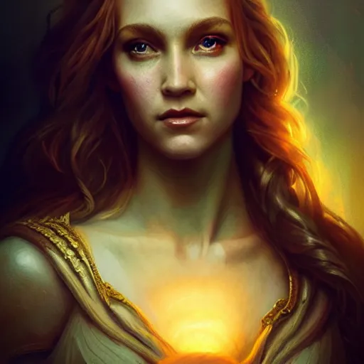 Image similar to majestic gracious regal seductive aphrodite portrait, ancient greece, atmospheric lighting, painted, intricate, volumetric lighting, beautiful, rich deep colours masterpiece, golden hour, sharp focus, ultra detailed, by leesha hannigan, ross tran, thierry doizon, kai carpenter, ignacio fernandez rios