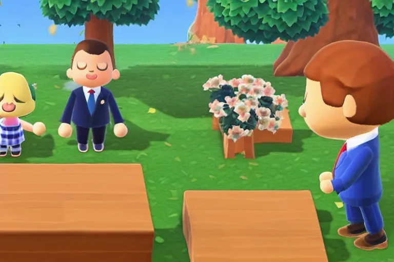 Image similar to donald trump in animal crossing