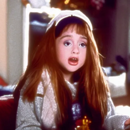 Prompt: Ariana Grande in the movie home alone