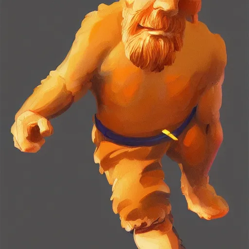 Prompt: Ginger Man, digital Painting, artstation, ultradetailed, Pinterest