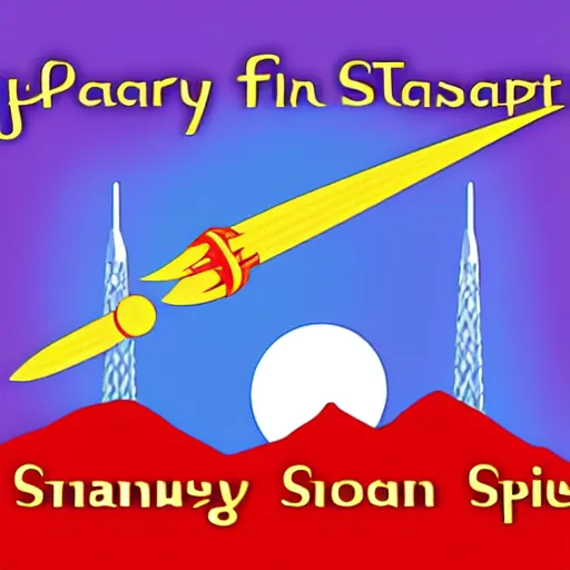 Image similar to a fantasy space program logo