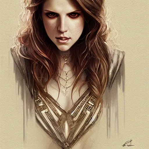 Prompt: a portrait of anna kendrick as a sorceress, urban motifs, intricate, elegant, highly detailed, digital painting, trending on artstation, concept art, smooth sharp focus, illustration, art by artgerm and greg rutkowski