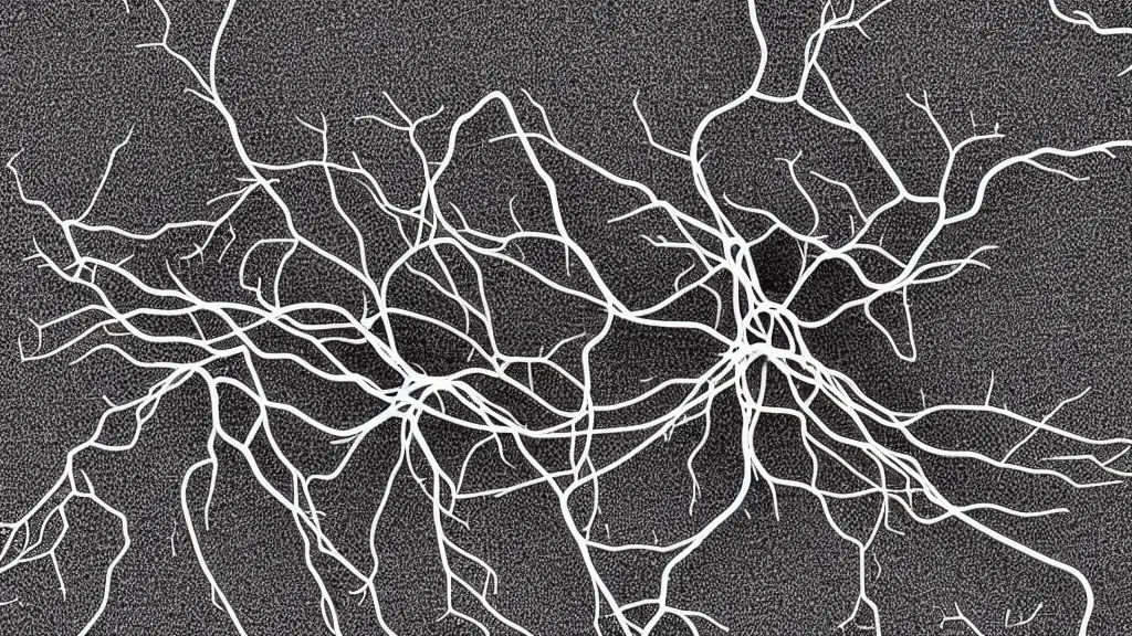 Prompt: neuron cell viewed from a scanning tunneling electron microscope, ultra high detail