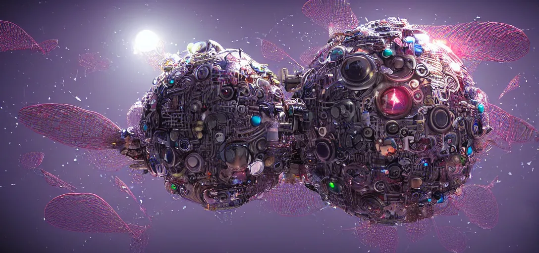 Image similar to biopunk laboratory, flying particles, 8k digital art, trending