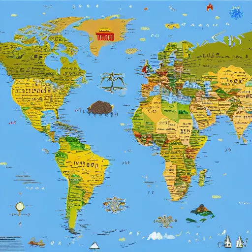 Image similar to made - up world map, high quality, high resolution