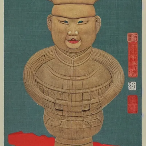 Image similar to Donald Trump ancient chinese artwork
