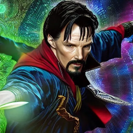 Image similar to doctor strange in matrix neo suit