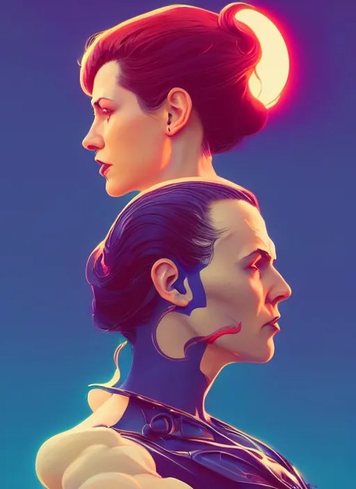 Prompt: side profile centered painted portrait, the punisher, matte painting concept art, art nouveau, beautifully backlit, swirly vibrant color lines, fantastically gaudy, aesthetic octane render, 8 k hd resolution, by ilya kuvshinov and cushart krentz and gilleard james
