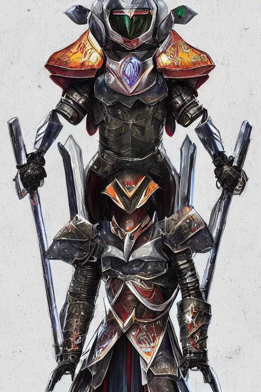 Image similar to helmet armor guardian destiny in witch queen illumination ray tracing hdr fanart arstation by sung choi robot ninja mask and eric pfeiffer and gabriel garza and casper konefal