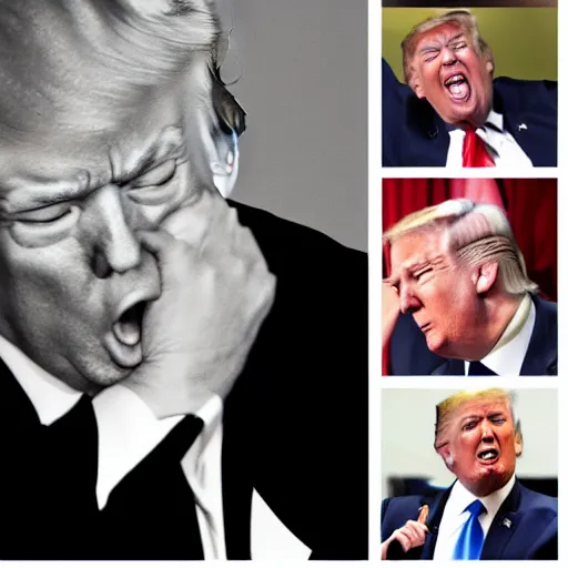 Image similar to donald trump as a crying baby