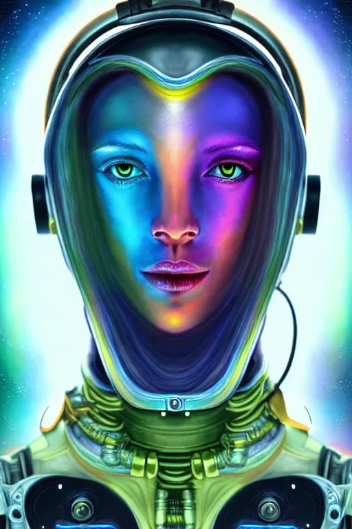 Prompt: max chroma planetary goddess character concept fantasy hyperrealistic detailed movie cinematic action scene in full color scientist gear steampunk colorscientist of color max chroma planetary prints by max chroma, greg rutkowsky, android jones, alex grey