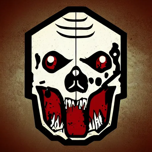 Image similar to symbol icon zombie - head gta v, style of stephen bliss, urban apocalypse, icon, symbol, unreal engine, octane render