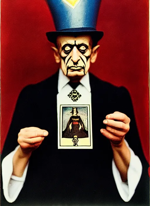 Prompt: the emperor tarot card, diane arbus portrait photography