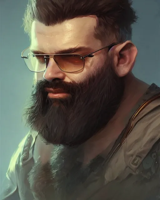 Prompt: a bearded man wearing a vr set & drinking a beer, real life skin, intricate, highly detailed, artstation, concept art, smooth, sharp focus, art by artgerm and greg rutkowski