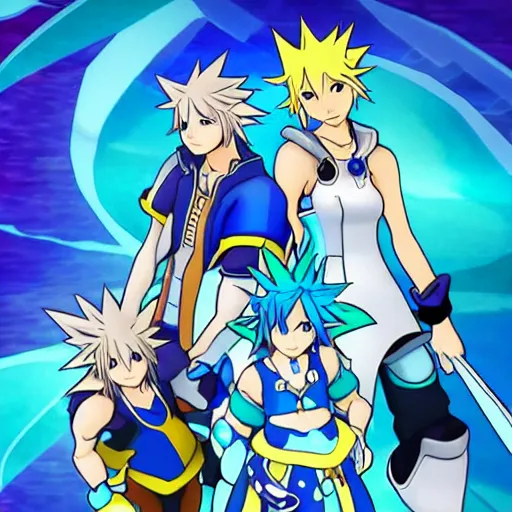 Prompt: aqua kingdom hearts birth by sleep