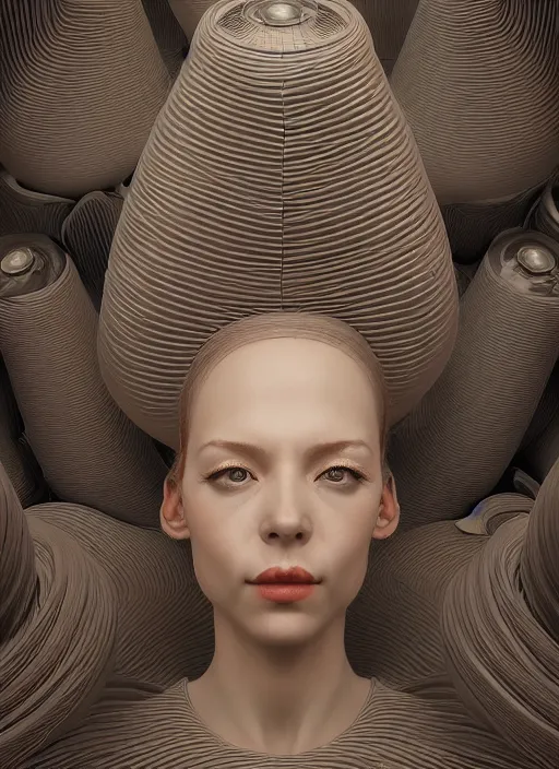 Prompt: highly detailed surreal vfx portrait of a 3 d landscape of stacks of recursive speakers, polyphonic ecstacy, ornate, hyperrealistic, octane render, chiaroscuro, inspired by james jean, android jones, beeple, rhads, alphonse mucha, frostbite 3 engine