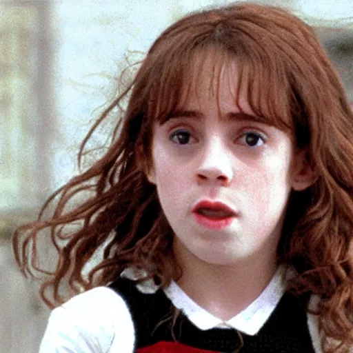 Prompt: Hermione Granger with down syndrome