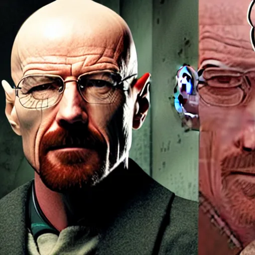 Prompt: walter white is a sith lord from star wars