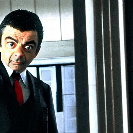 Image similar to film still of Rowan Atkinson in Kill Bill