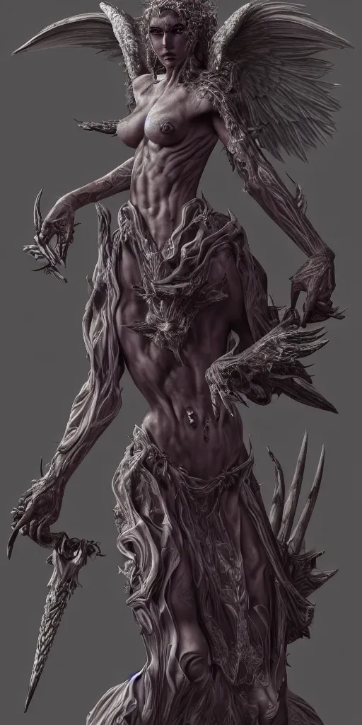 Image similar to hyper detailed ultra sharp of a beautiful azazello is one of the demonic and mystical characters in the work, a negative character in biblical stories, a fallen angel who opposed the will of god. trending on artstation, 8 k