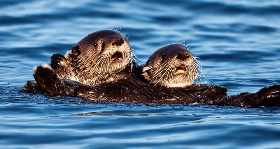 Image similar to northern sea otter floating in the sea