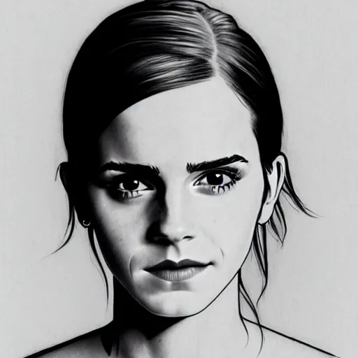 emma watson portrait, drawn by dave gibbons, extreme | Stable Diffusion ...